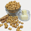 Extra Buttery Caramel The Popcorn Loft caramel candy popcorn topping mix with salted butter and caramel set