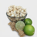Gator Gains by The Popcorn Loft specialty chocolate popcorn cups with key lime pie flavor, creamy off white