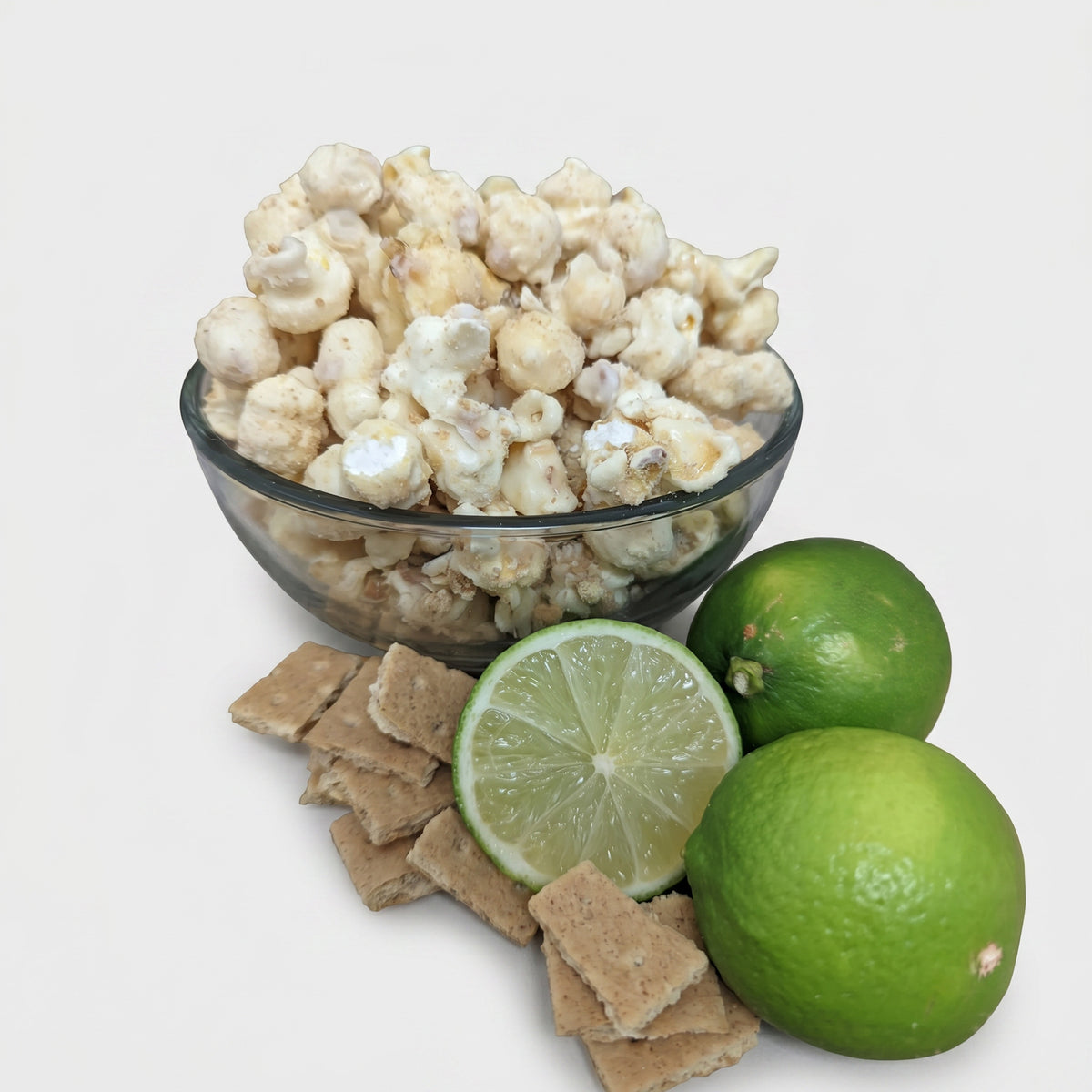 Gator Gains by The Popcorn Loft specialty chocolate popcorn cups with key lime pie flavor, creamy off white